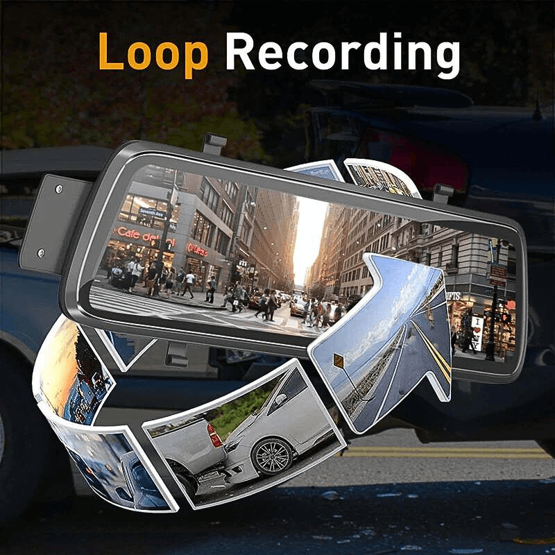 Roadrivr™  Rear View Mirror Dash Camera 1080P Resolution