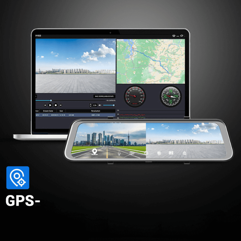 Roadrivr™  Rear View Mirror Dash Camera 4K Resolution