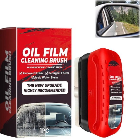 Glass Oil Film Cleaning Solution & Brush