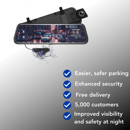 Roadrivr™  Rear View Mirror Dash Camera 1080P Resolution